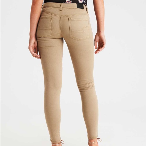 American Eagle Khaki Jeggings - short length. - Picture 2 of 3